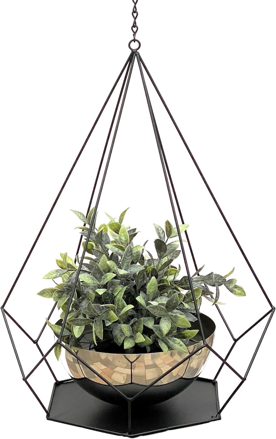 Metall-Blumenampel mit Topf