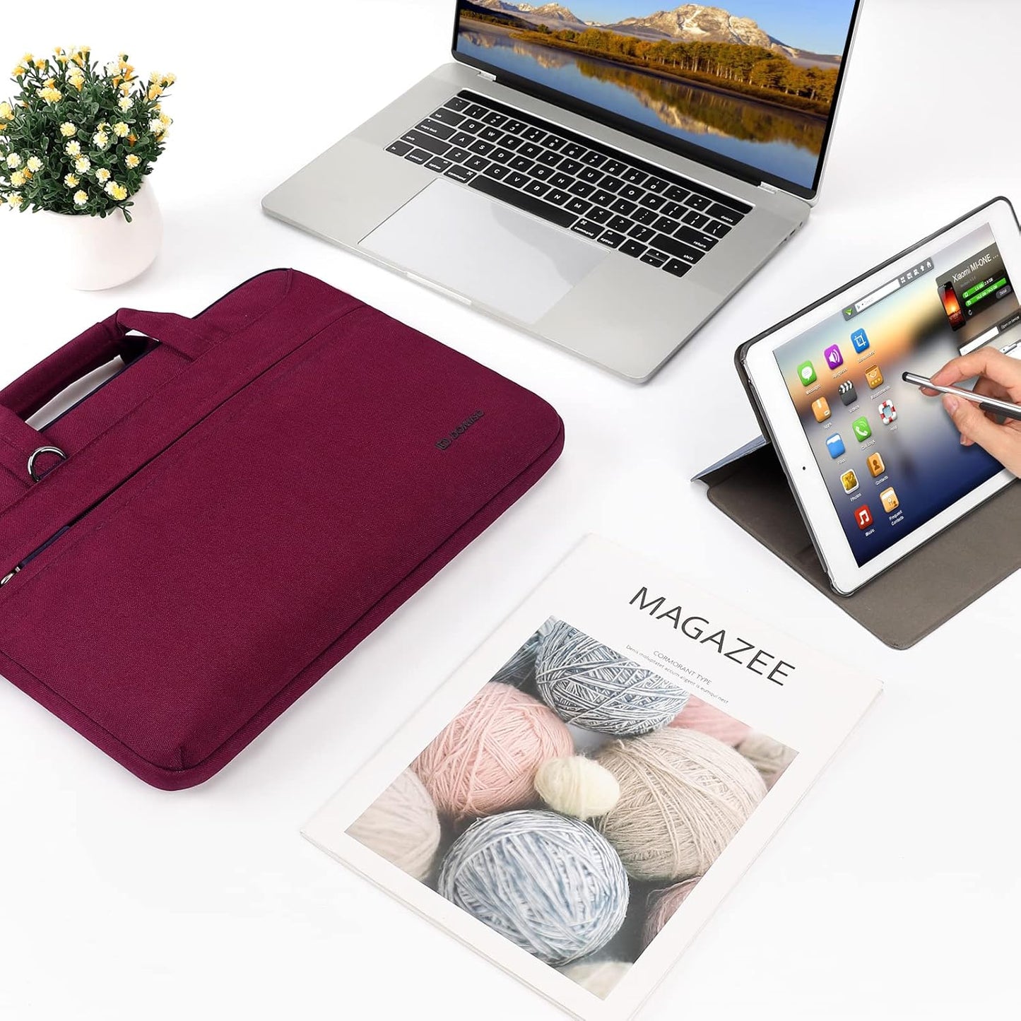 Wasserdichte Laptop-Aktentasche für 15,6 Zoll Notebook, 15 - 15,6 Zoll Rosa