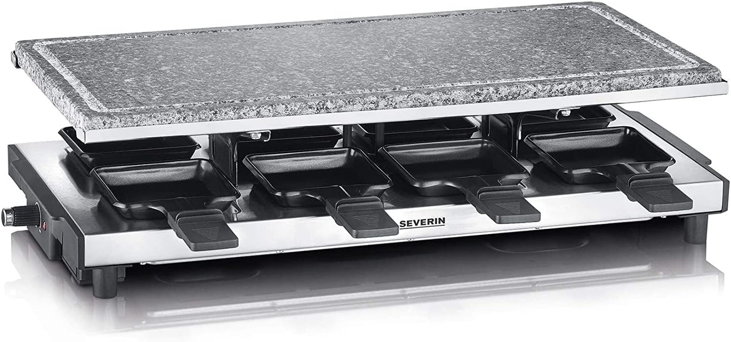 Raclette RG 2374, Edelstahl-Design mit Naturgrillstein
