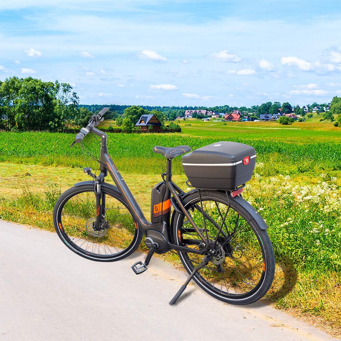 Touring Tresor Fahrradkoffer 5430GE6S mit diebstahlsicherer Befestigung, Einzeln