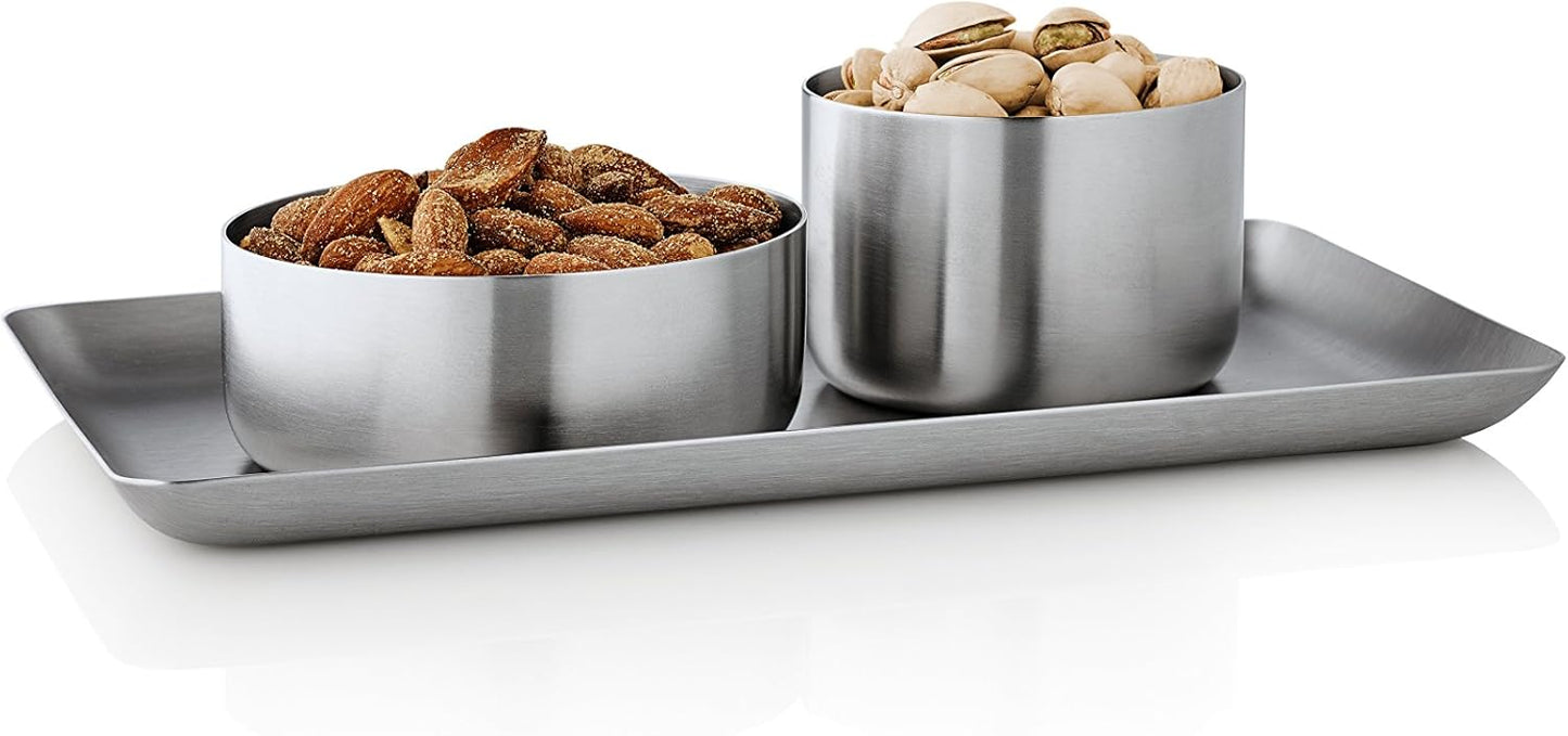 Snackschale aus Edelstahl, 10 x 10 x 4 cm Edelstahl