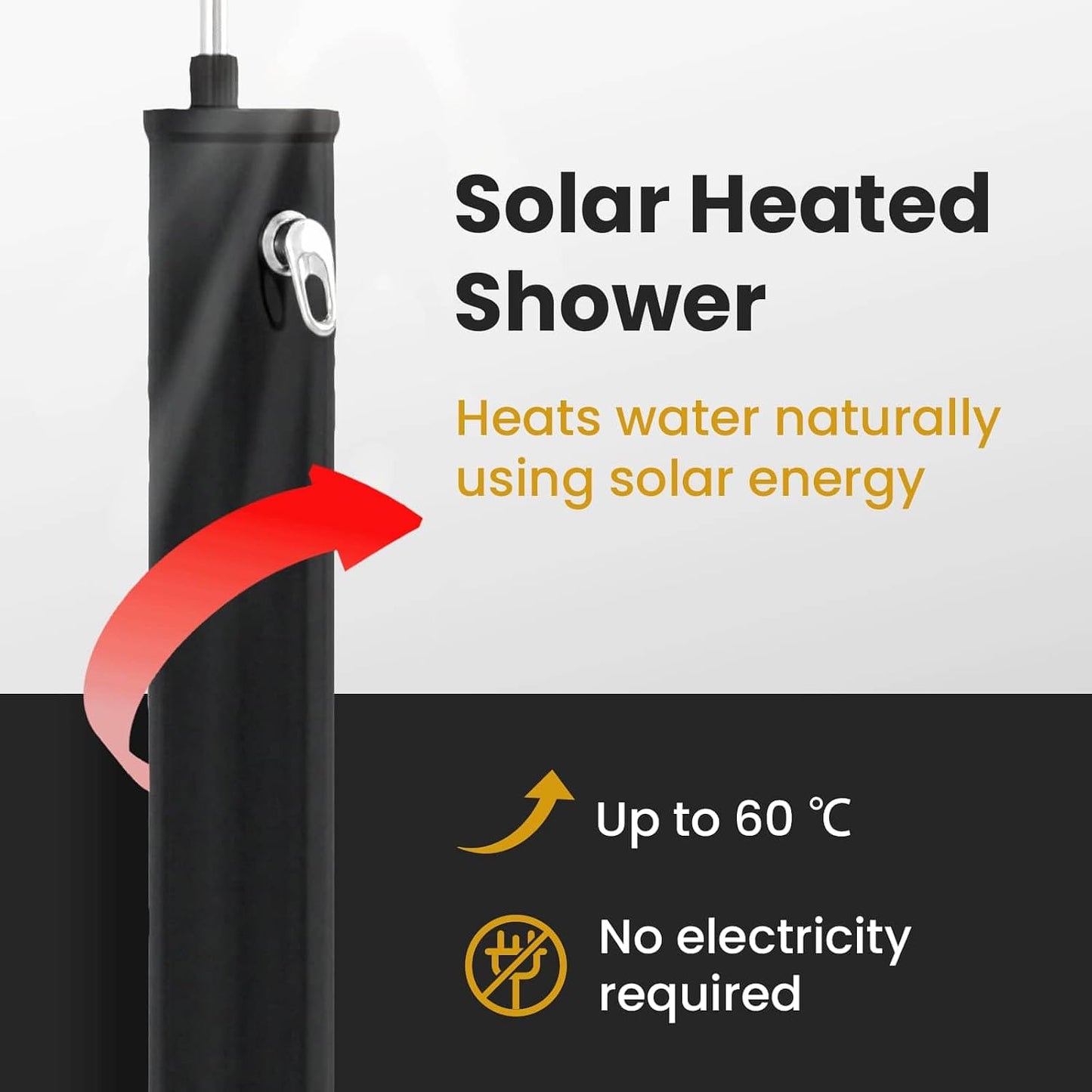 Solardusche mit Duschkopf