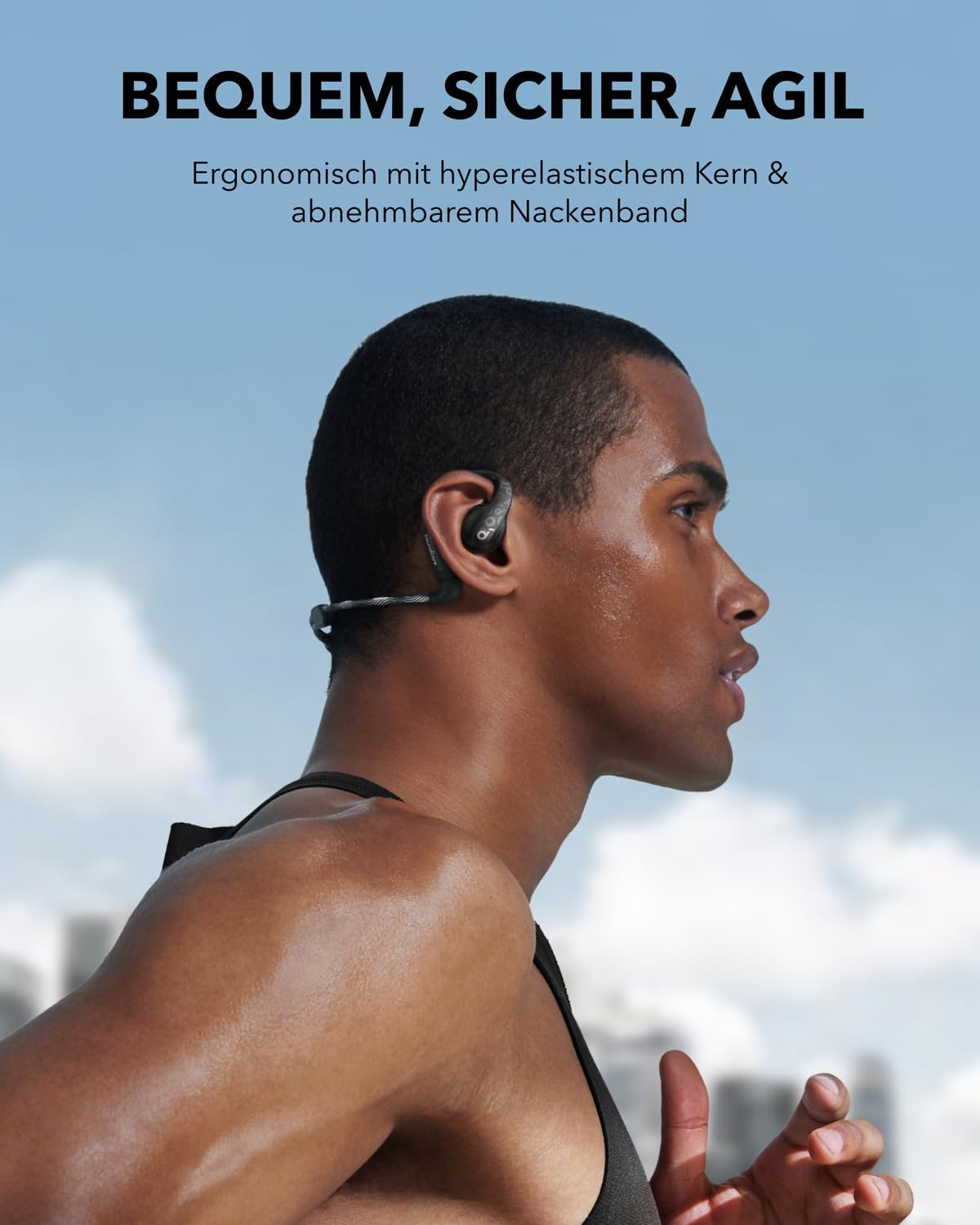 Open-Ear Kopfhörer AeroFit Pro, Tiefschwarz