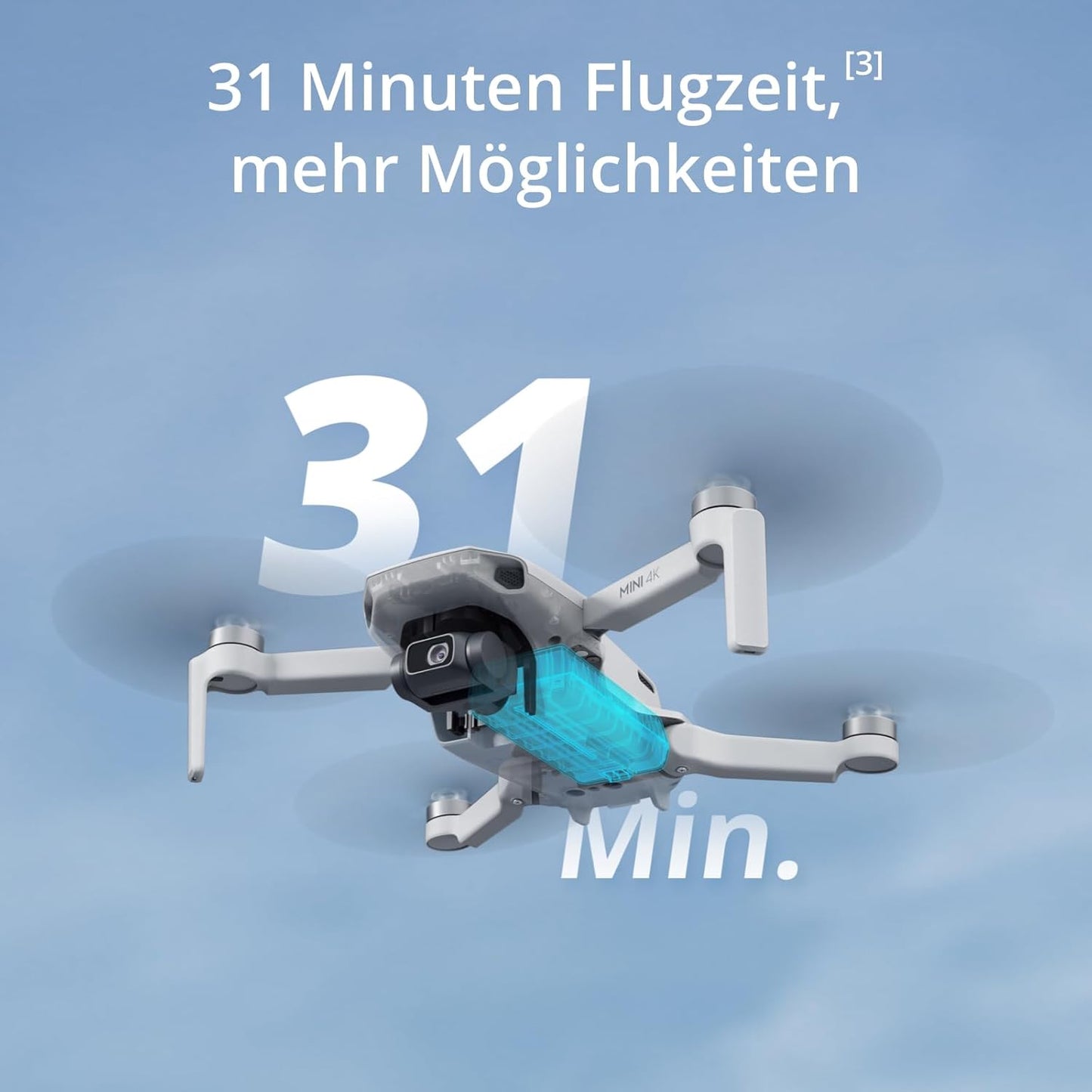 Mini 4K Drohne mit UHD-Kamera und Gimbal, Mini 4K (31min Flugzeit)