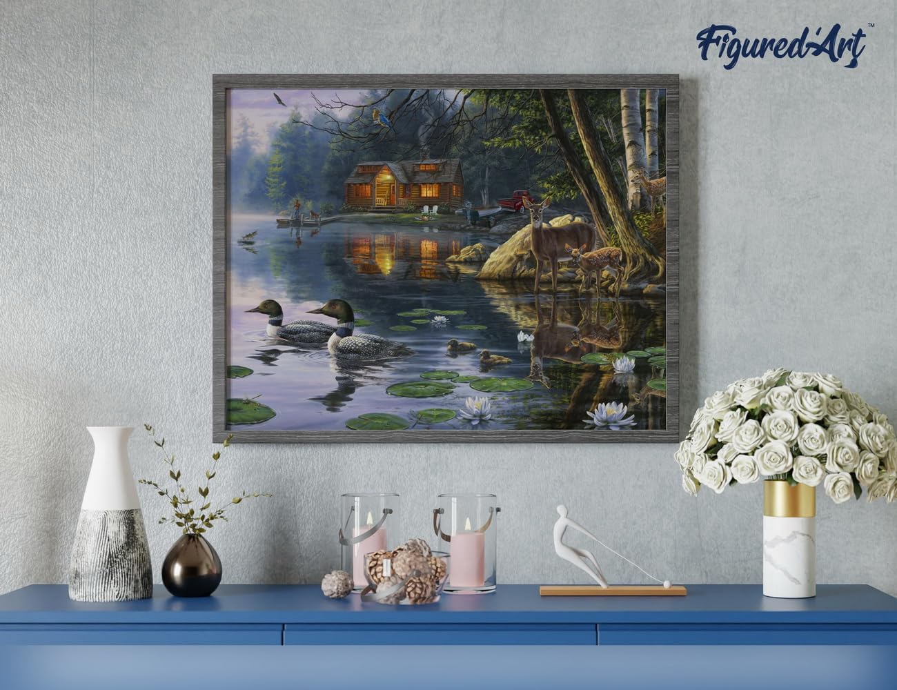 Malen nach Zahlen, Chalet am See 40x50cm Mit Keilrahmen (nicht gespannt)