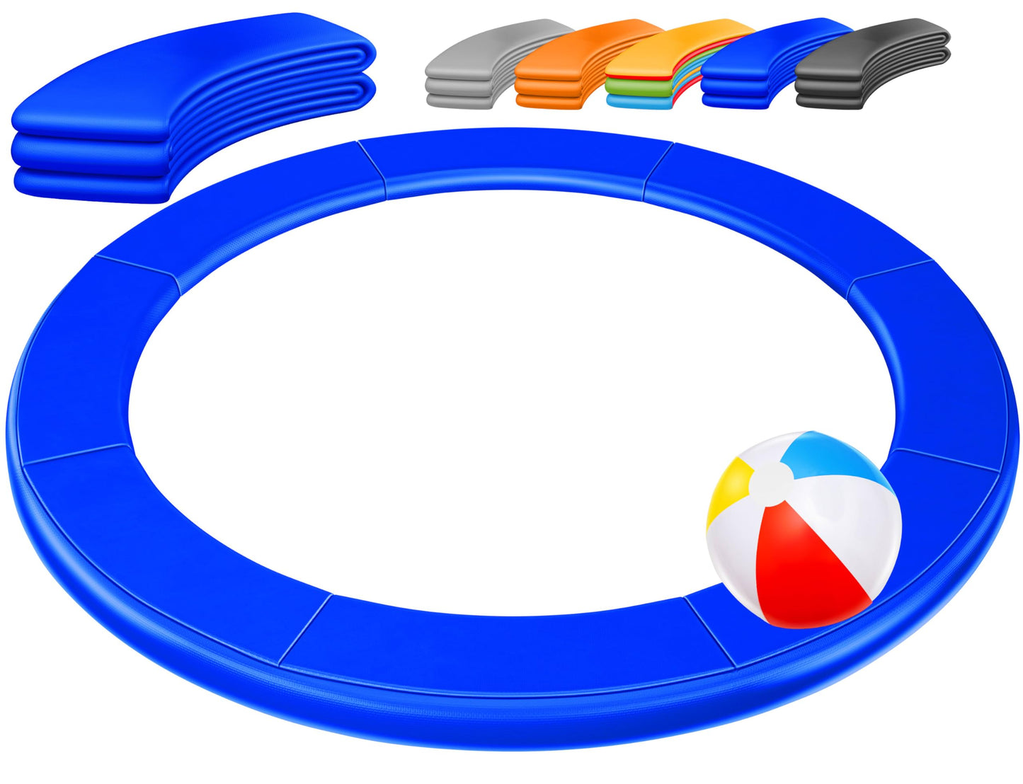 Trampolin Randabdeckung UV-beständig, Blau 244 cm