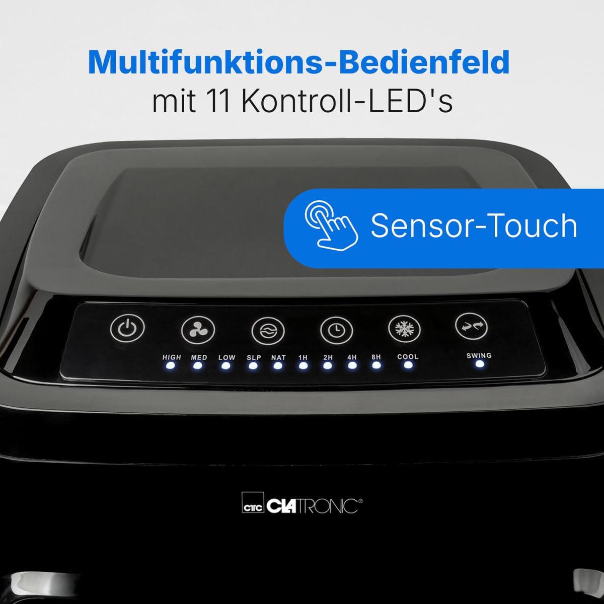 3in1 Luftkühler mit Timer & Fernbedienung, Schwarz