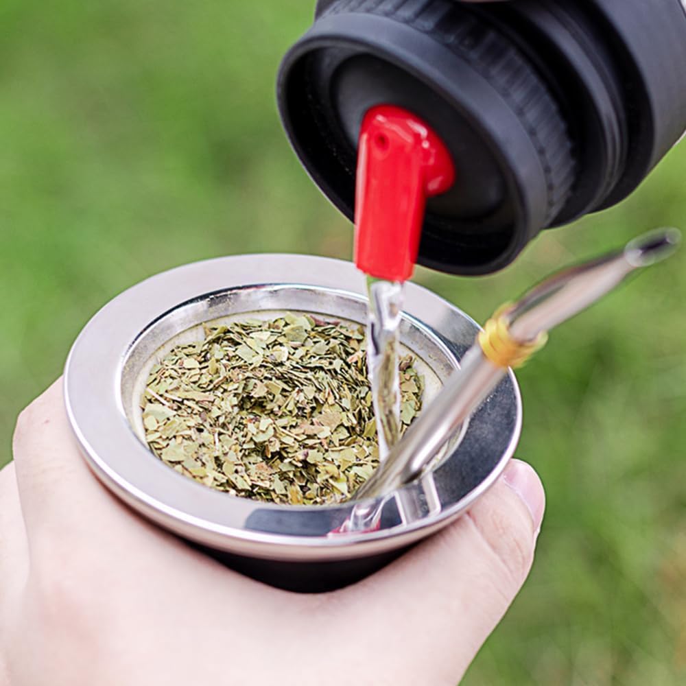 Yerba Mate Set mit Tasse und Bombilla, Braun