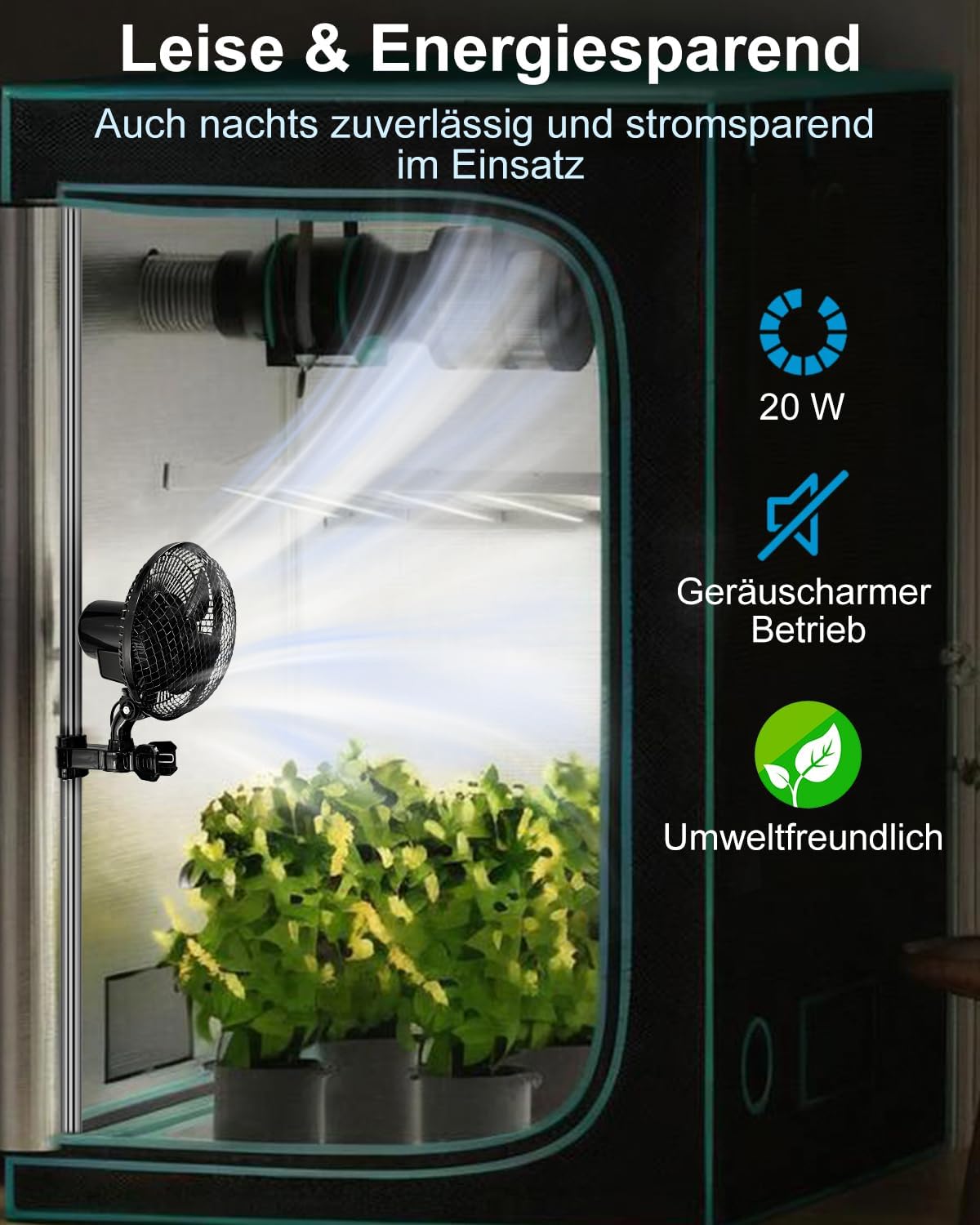 Grow Ventilator mit Clip