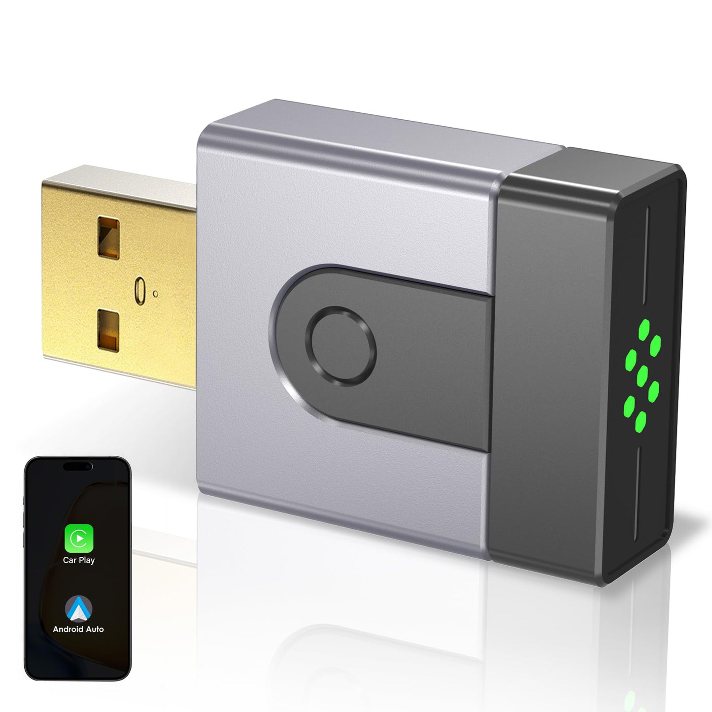 2-in-1 CarPlay & Android Auto Wireless Adapter, 1Stück