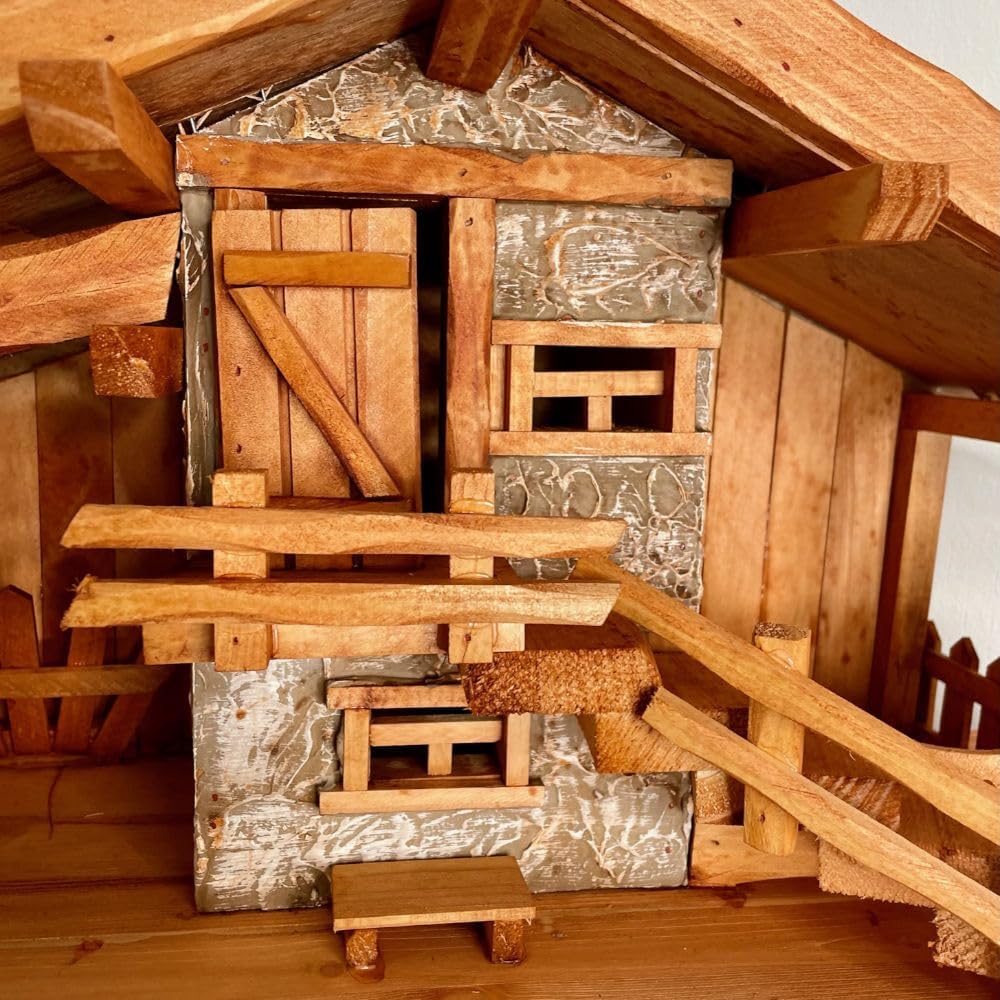 Tischkrippe aus Holz, Krippe 001