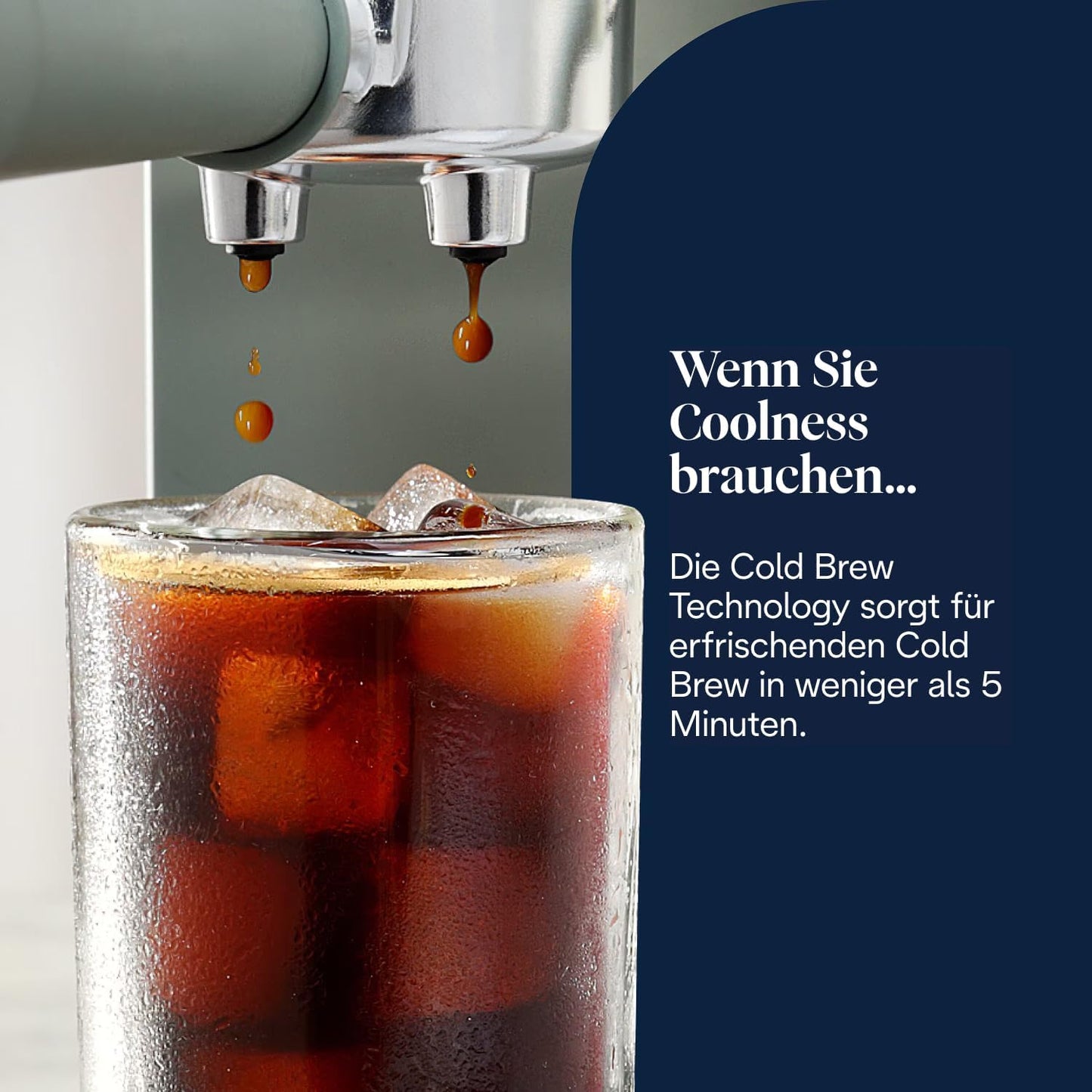 Dedica Duo EC890.GR Siebträgermaschine mit Milchaufschäumer, Grün Dedica 2025 mit Cold Brew