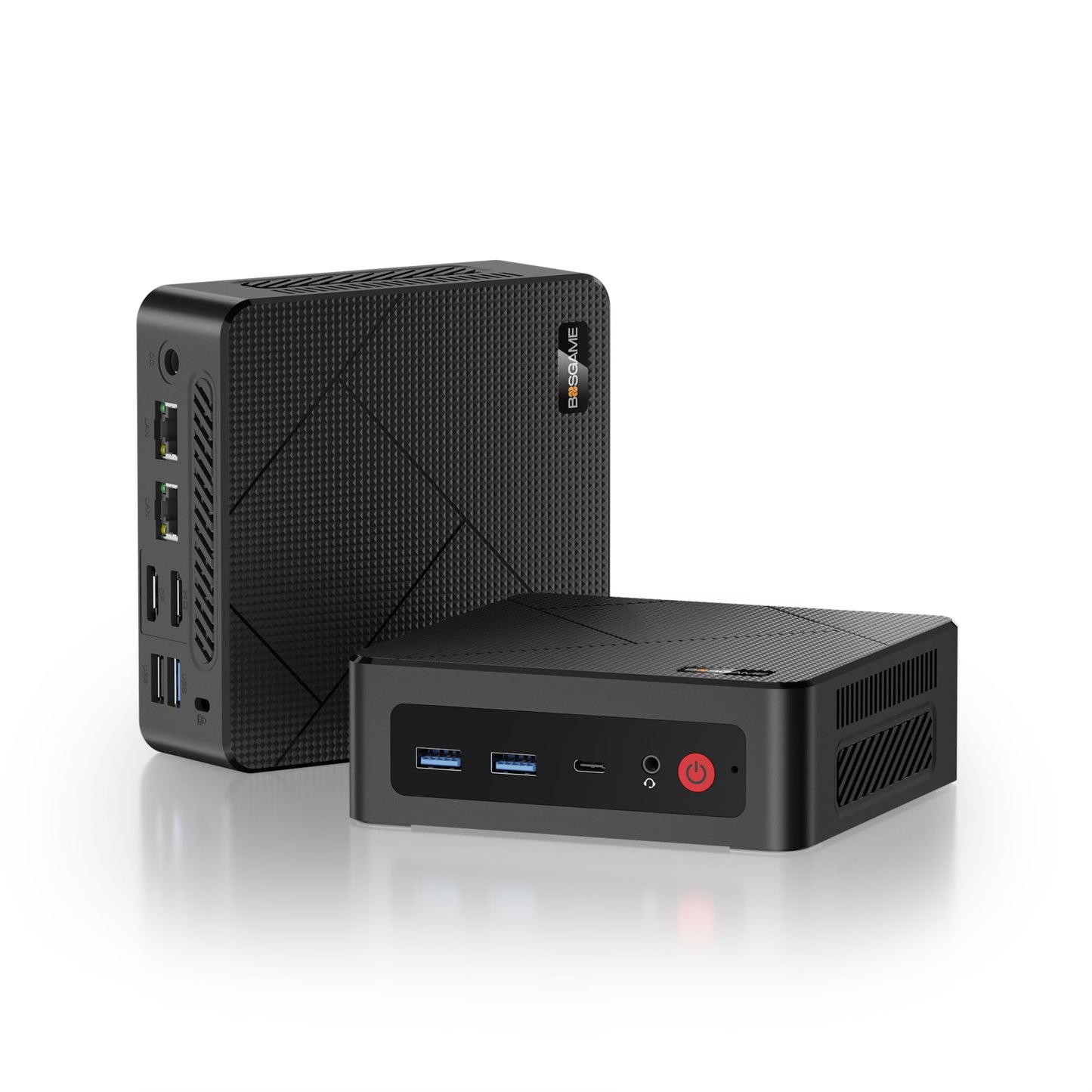 Mini-PC E4 mit Windows 11 Pro und Triple Display, R5 3550H 16+1T-Dual Lan