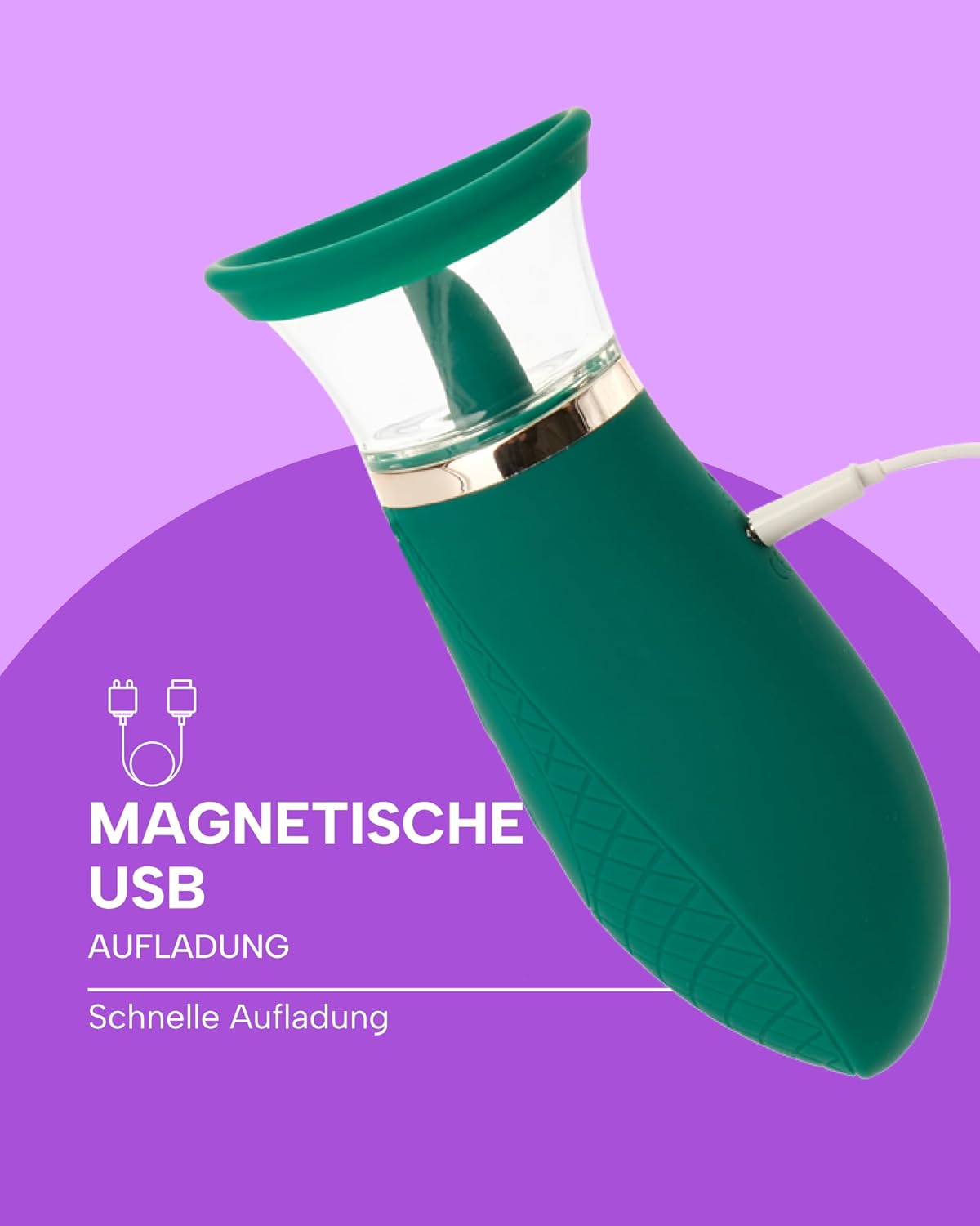 Druckwellenvibrator Suki mit 9 Vibrationsmodi, wasserdicht, Suki