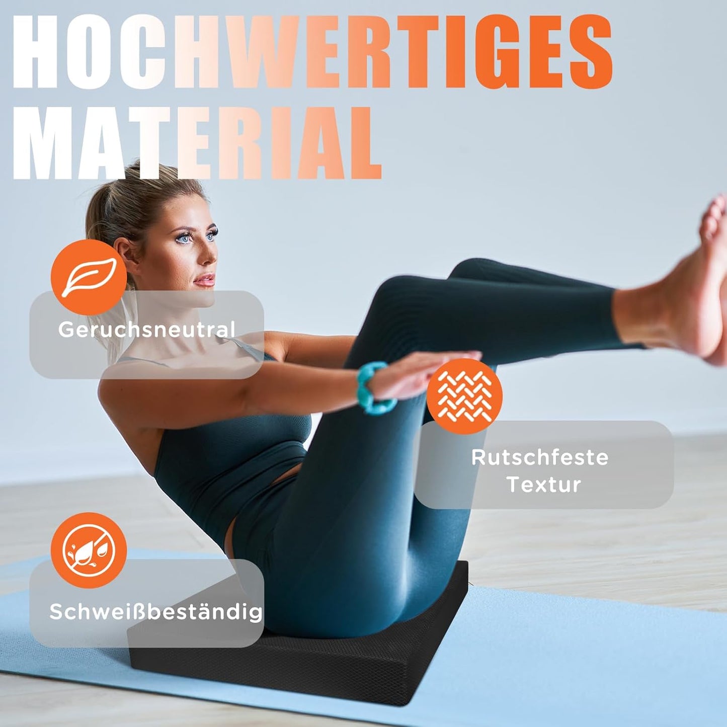 Rutschfestes Balance Pad, Schwarz XL