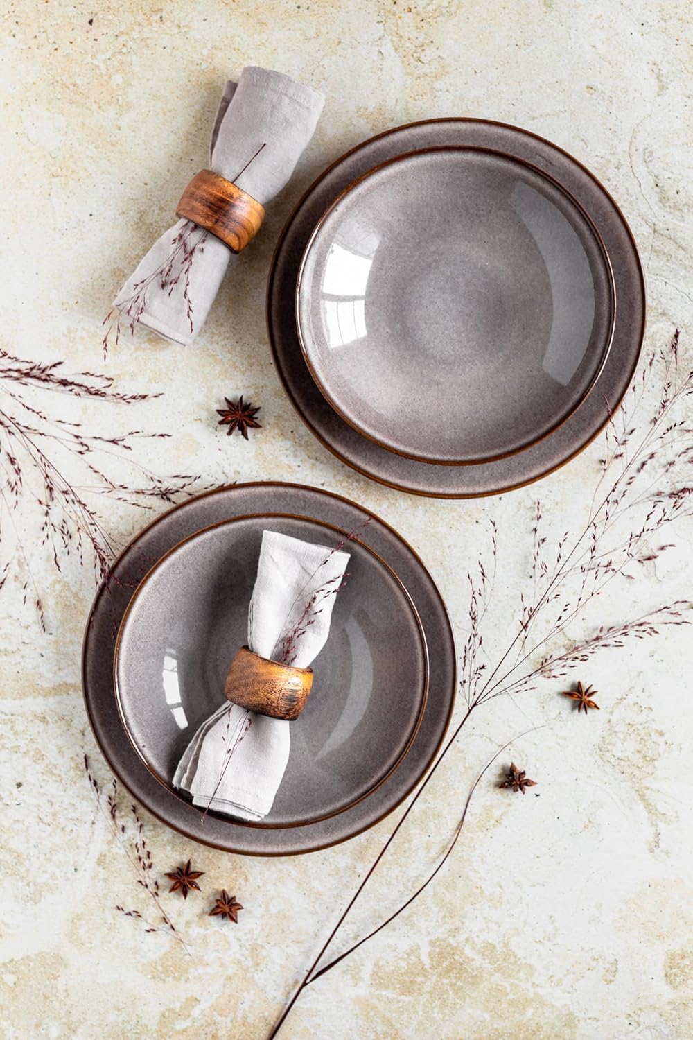 Smokys Frühstücksset im Scandi Look, Braun