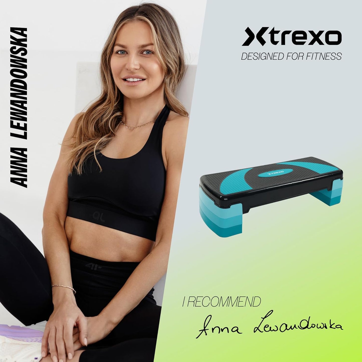 Höhenverstellbarer Aerobic Step für Fitnesstraining, Blau