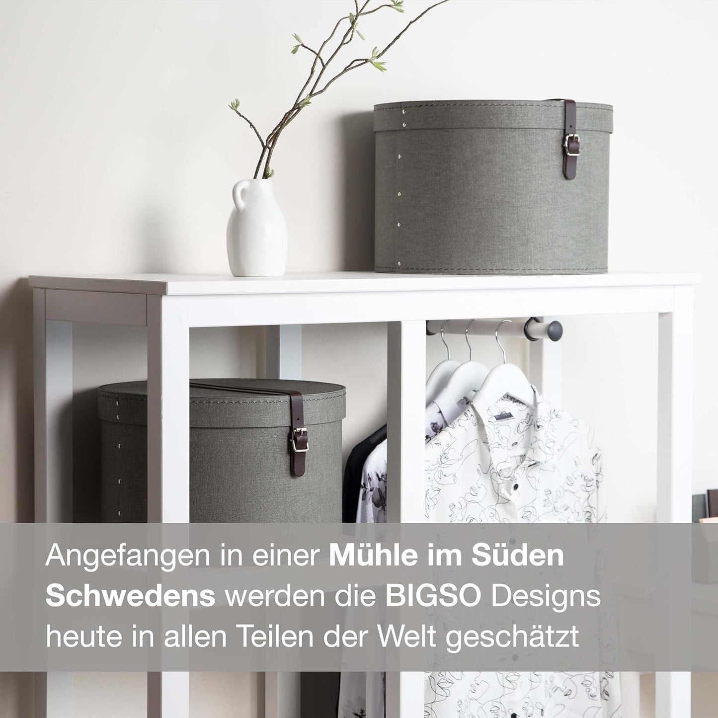 2 x Aufbewahrungsboxen mit Deckel, Grau