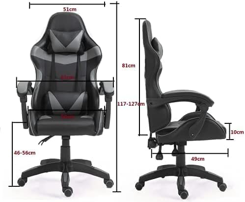 Ergonomischer Schreibtisch- und Gamingstuhl, Blau