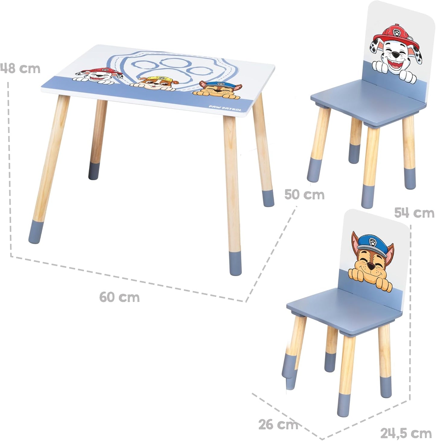 Kindersitzgruppe Paw Patrol, 3-teilig, Kindersitzgruppe