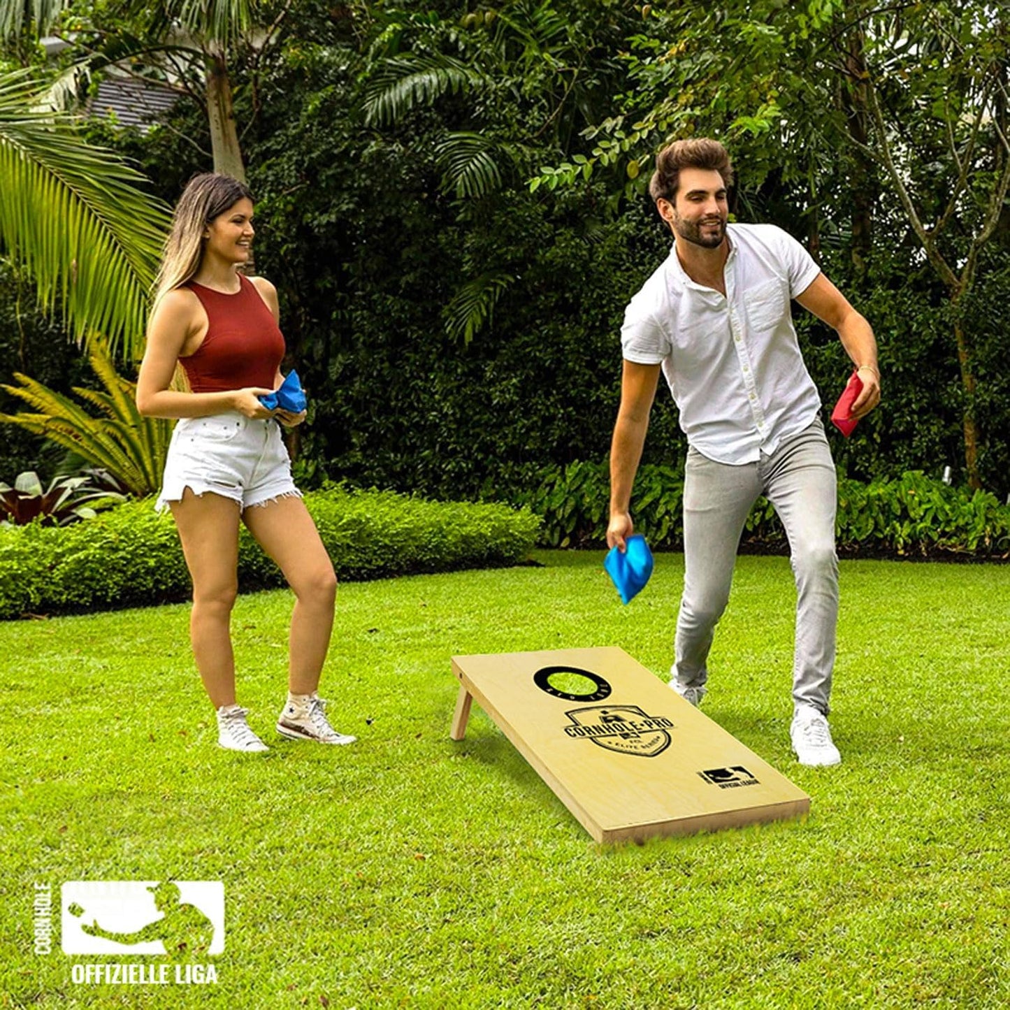 Cornhole Holzspiel, Cornhole aus Holz Pro