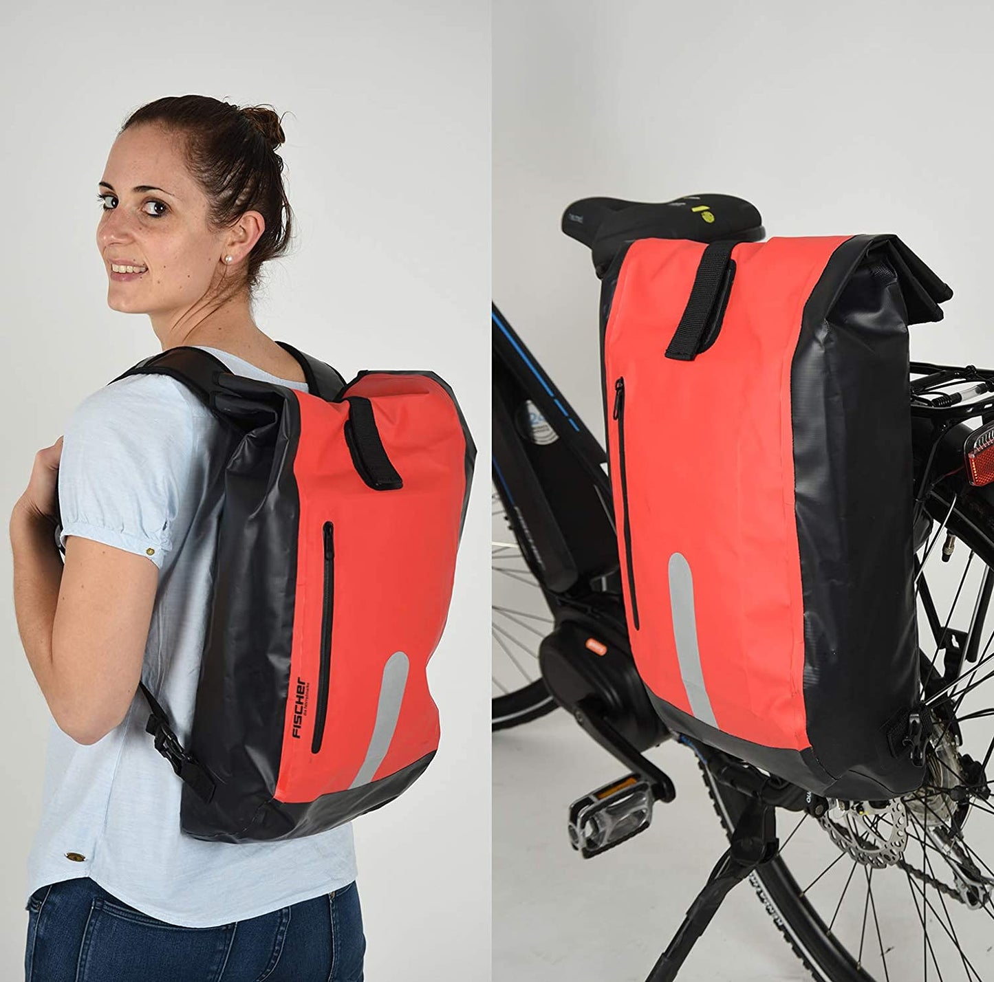 Gepäckträgertasche wasserdicht, Fahrradkorb/-tasche, Einheitsgrösse Schwarz