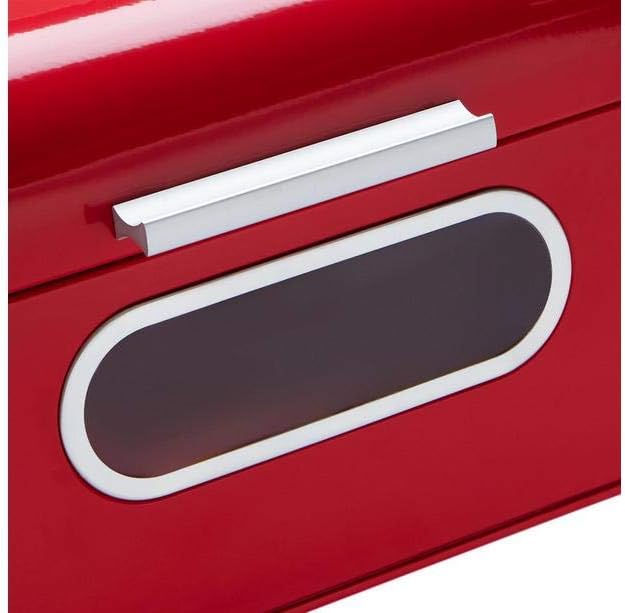 Retro-Brotkasten mit Sichtfenster, Rot Big-Double Window Single