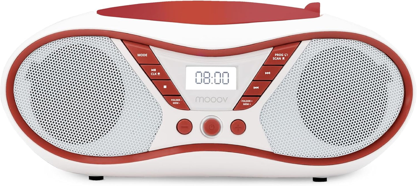 Tragbarer CD-Player, Red & White