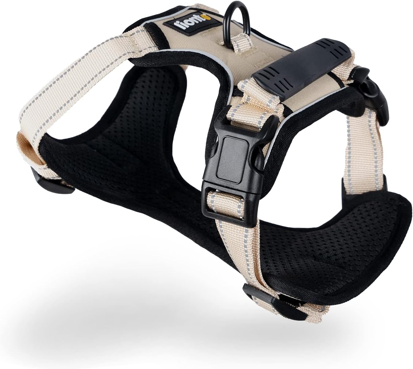 GS00501 gepolstertes Hundegeschirr, reflektierend, S Beige