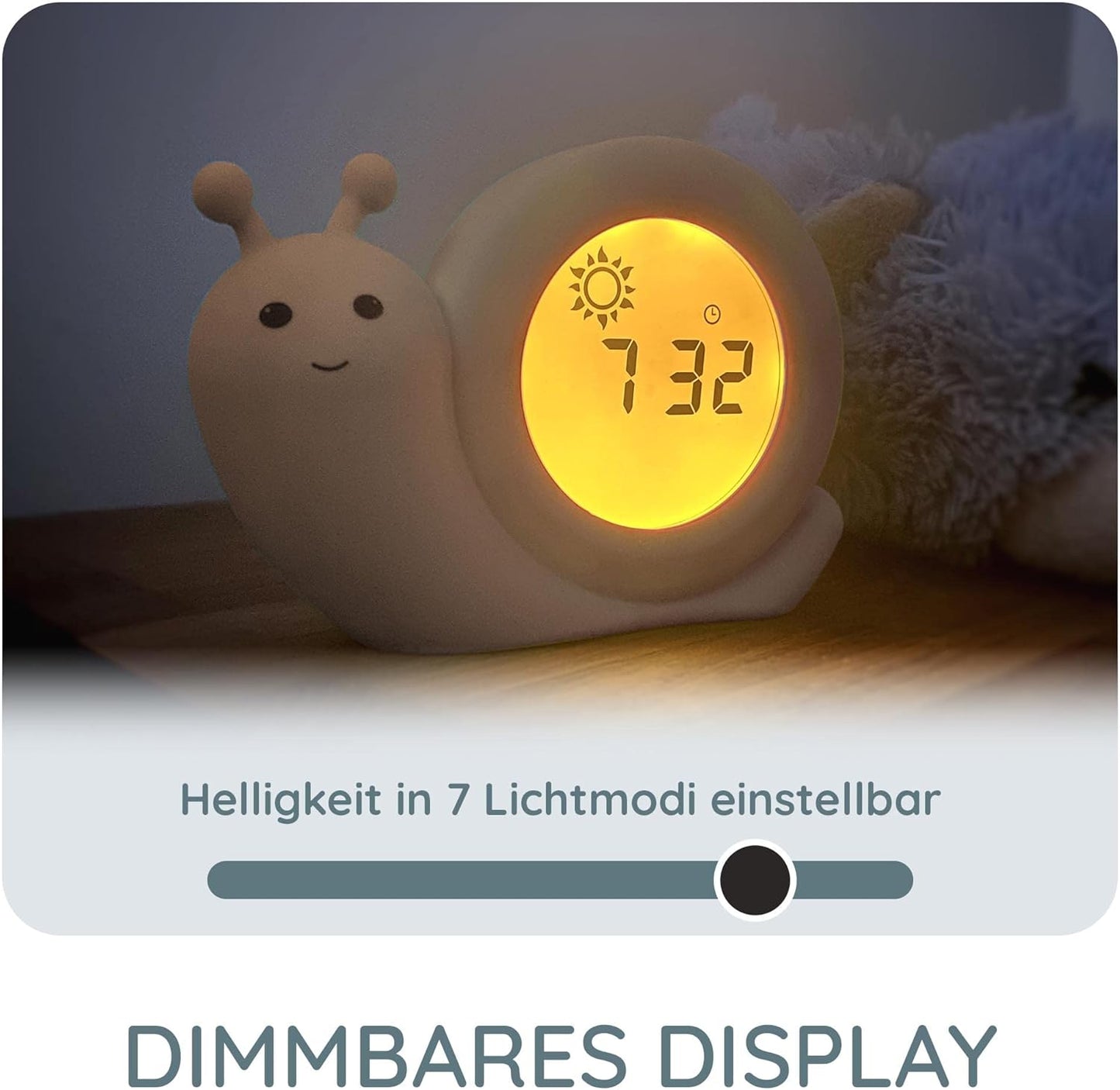 Baby Wecker, Display Durchmesser 5,7 cm / Taupe