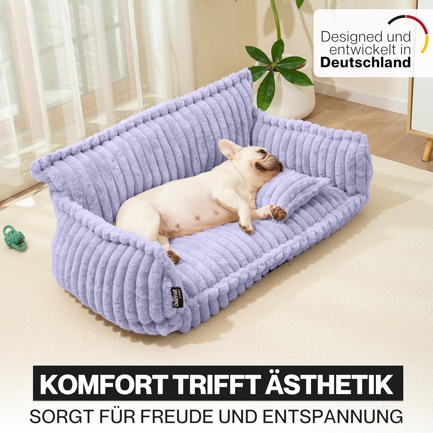 Hundesofa Chaffar, Flieder L (100cm)