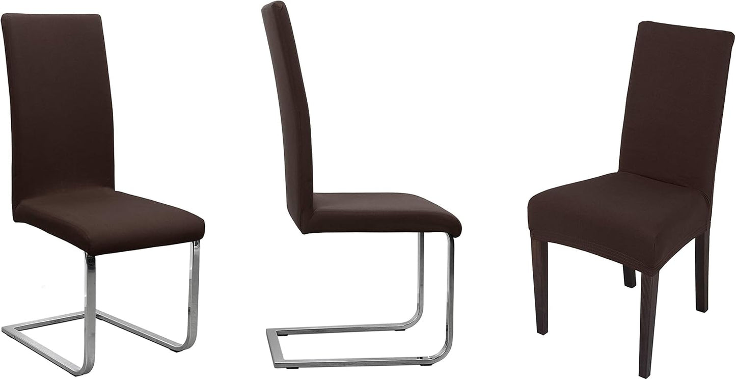 6er-Set Stuhlhusse, Normal Dunkelbraun