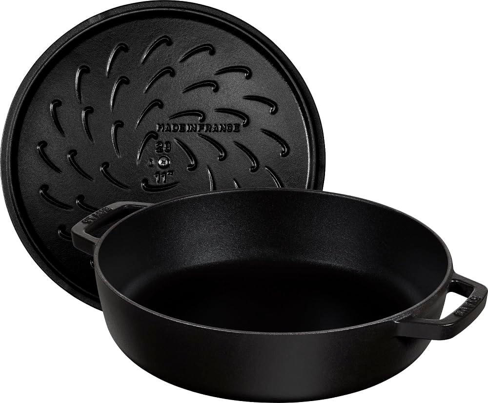 Bräter mit Chistera Drop-Structure, Schwarz 24 cm