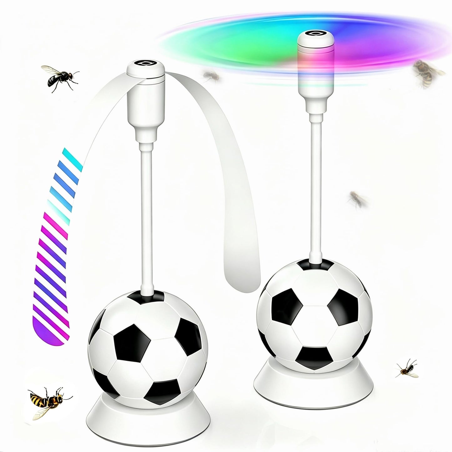 2er-Set Fliegenvertreiber mit Fussball-Design