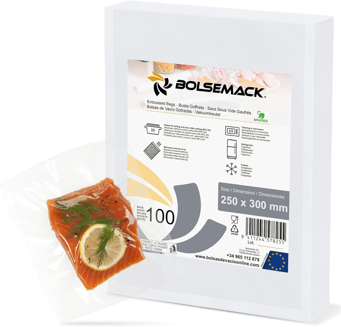 Vakuumierbeutel-Set (100 Stück), 100 Beutel 25 x 30 cm