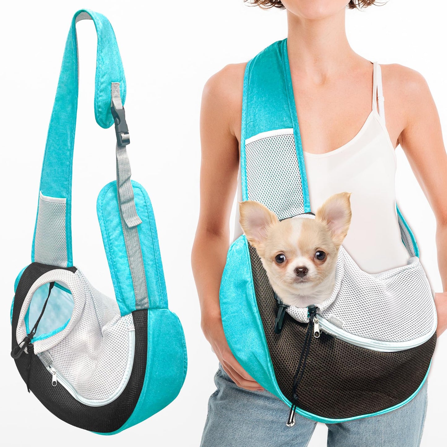 Atmungsaktives Hundetragetuch bis 5kg