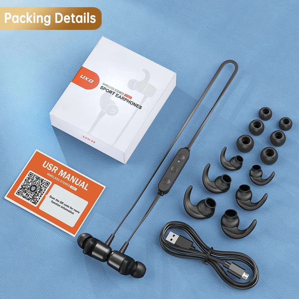 Kabellose In-Ear Sportkopfhörer mit Mikrofon, schwarz