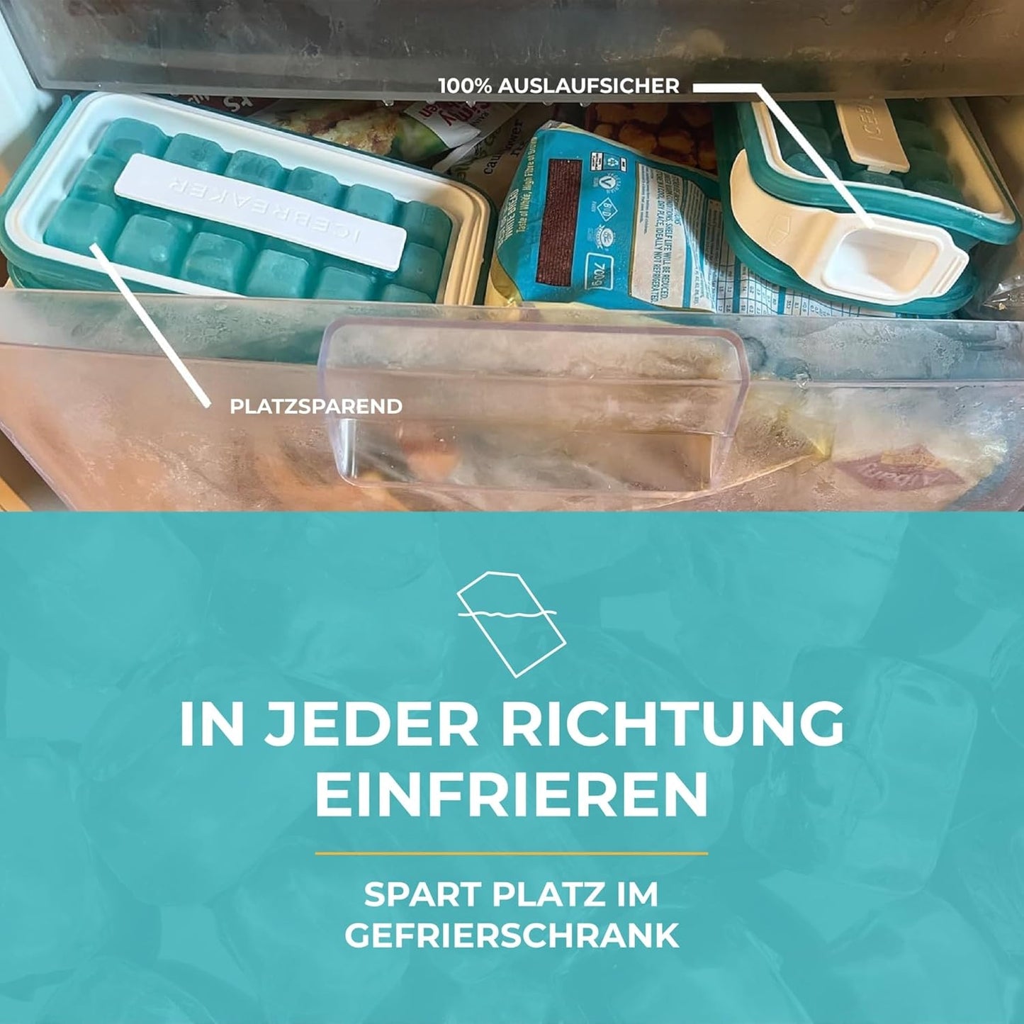 Eiswürfelform Pop 2.0, Clear Water Blue 2 Pcs (Exclusive)