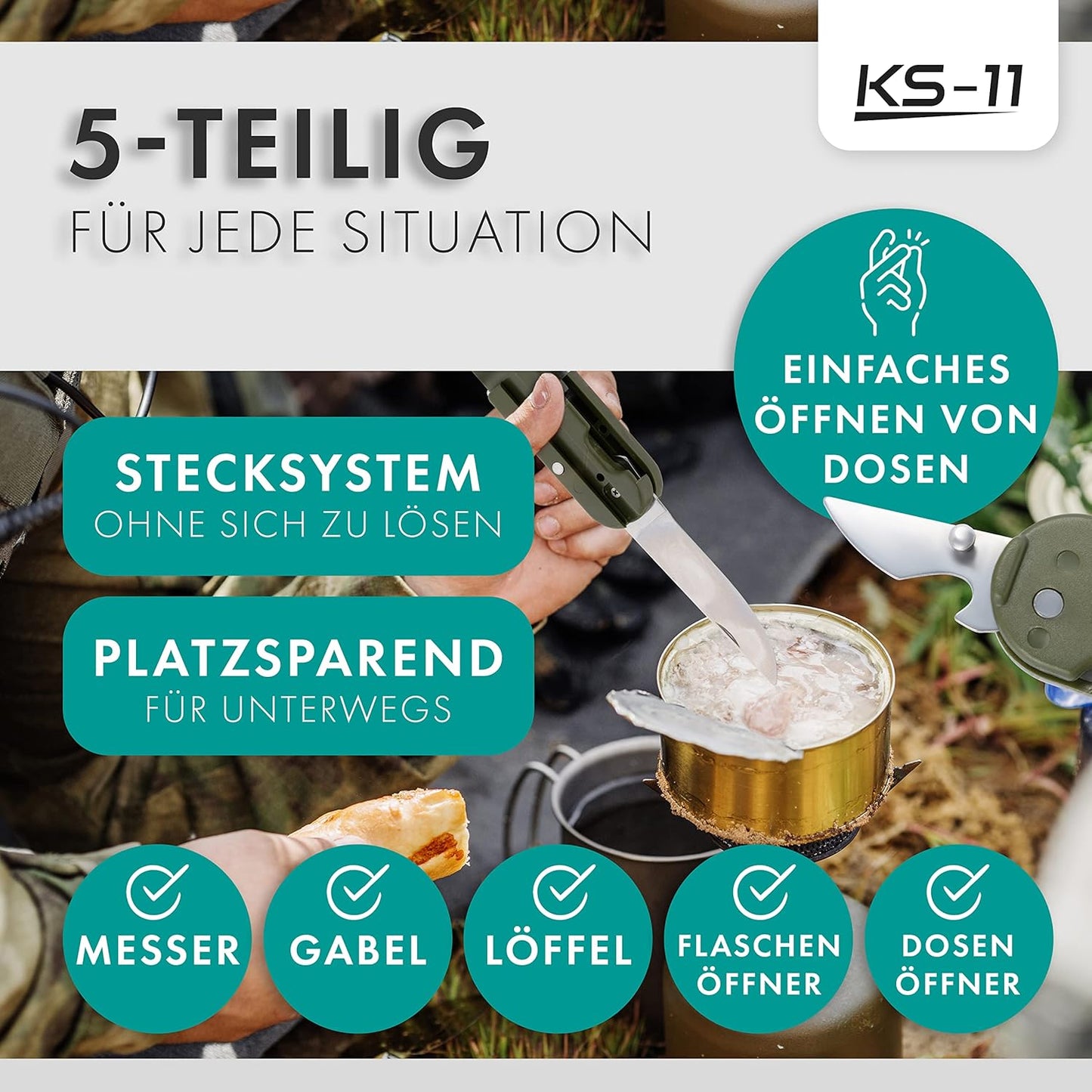Campingbesteck-Set (6-teilig)