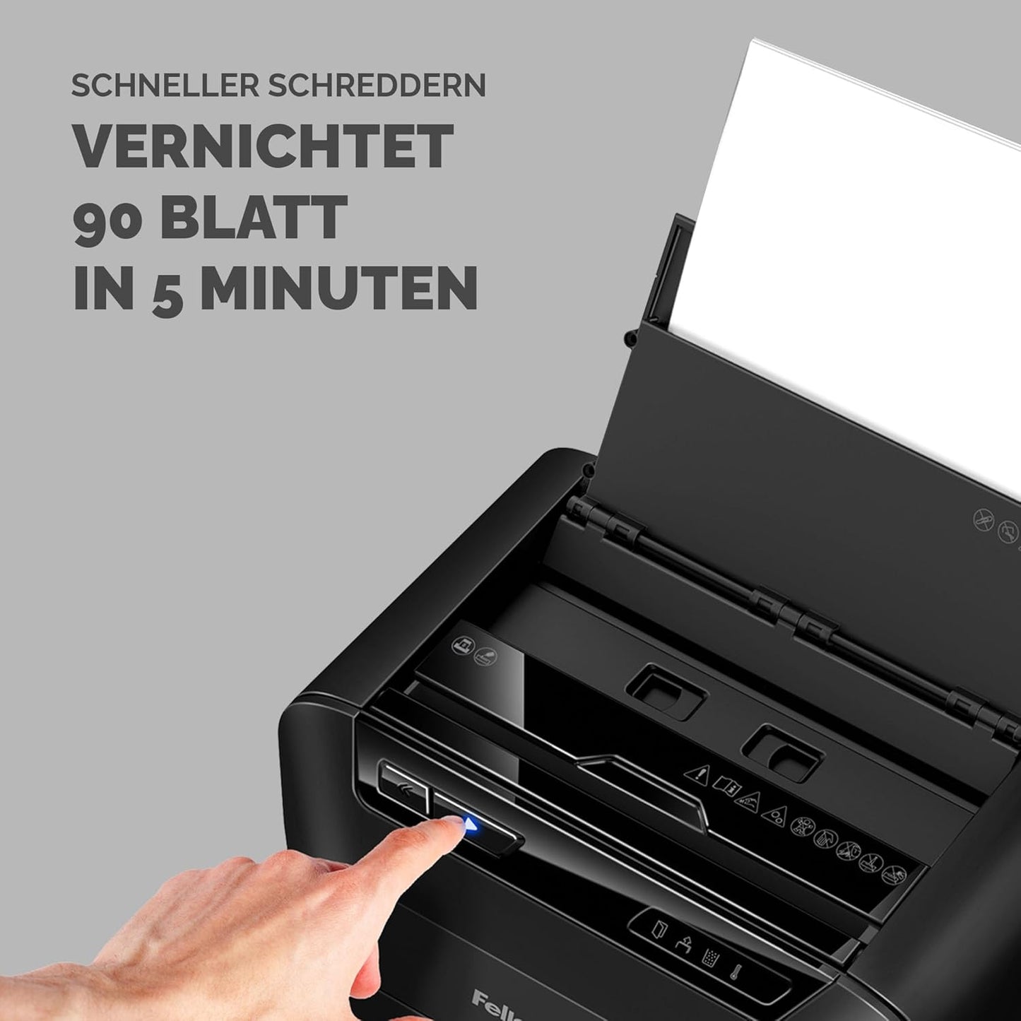 AutoMax 90M, 90M – 90 Blatt – Mini Cut – 17 Liter Papierkorb