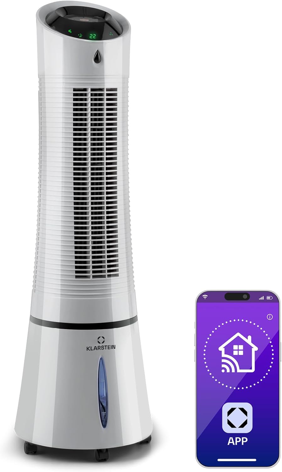 4-in-1 Smart Luftkühler mit Ionisation und Timer, Silber Skyscraper Ice Smart