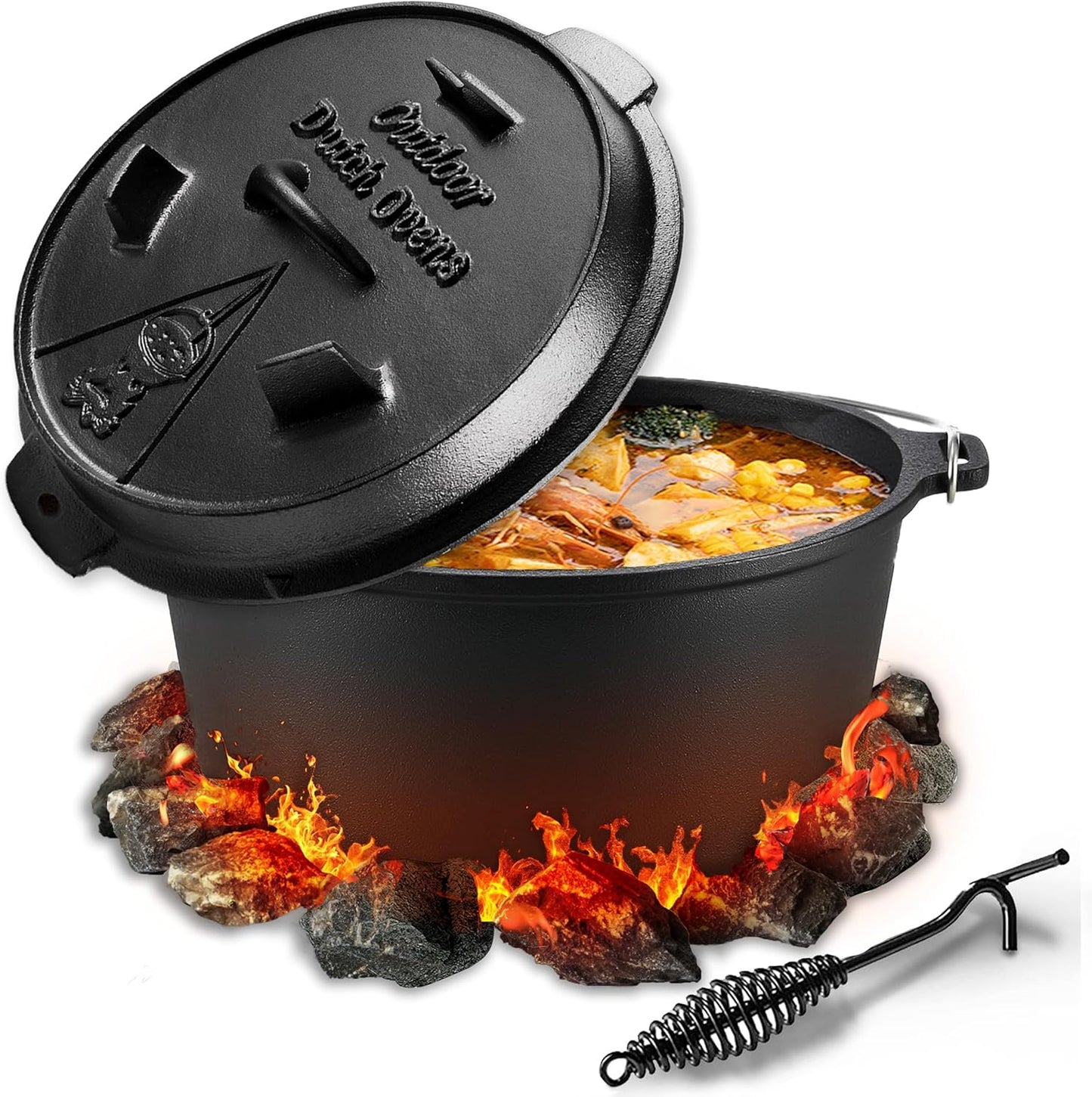 Dutch Oven mit Deckelheber, 9 Liter