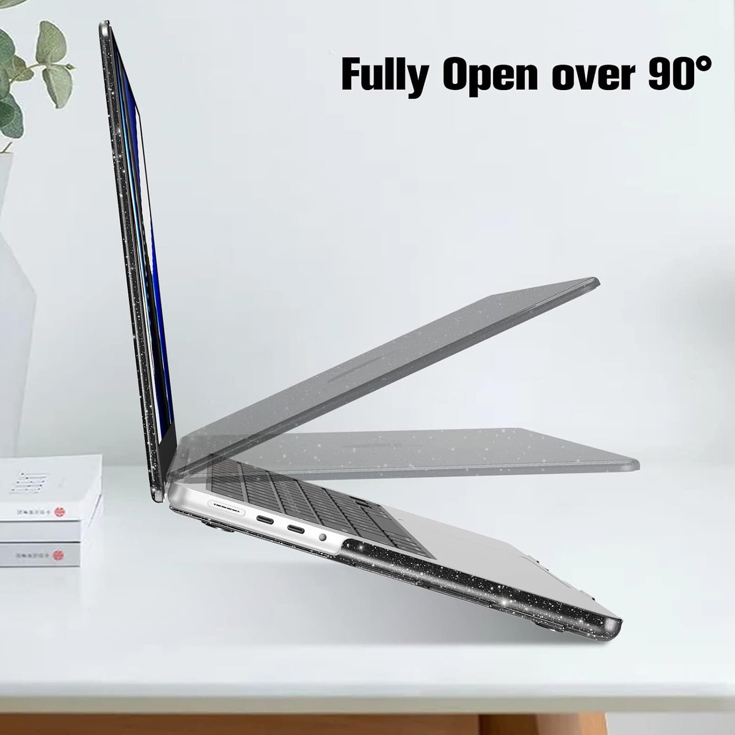 Schutzhülle für MacBook Pro 14 Zoll, Schwarz(Glitzer) Macbook Pro 14''