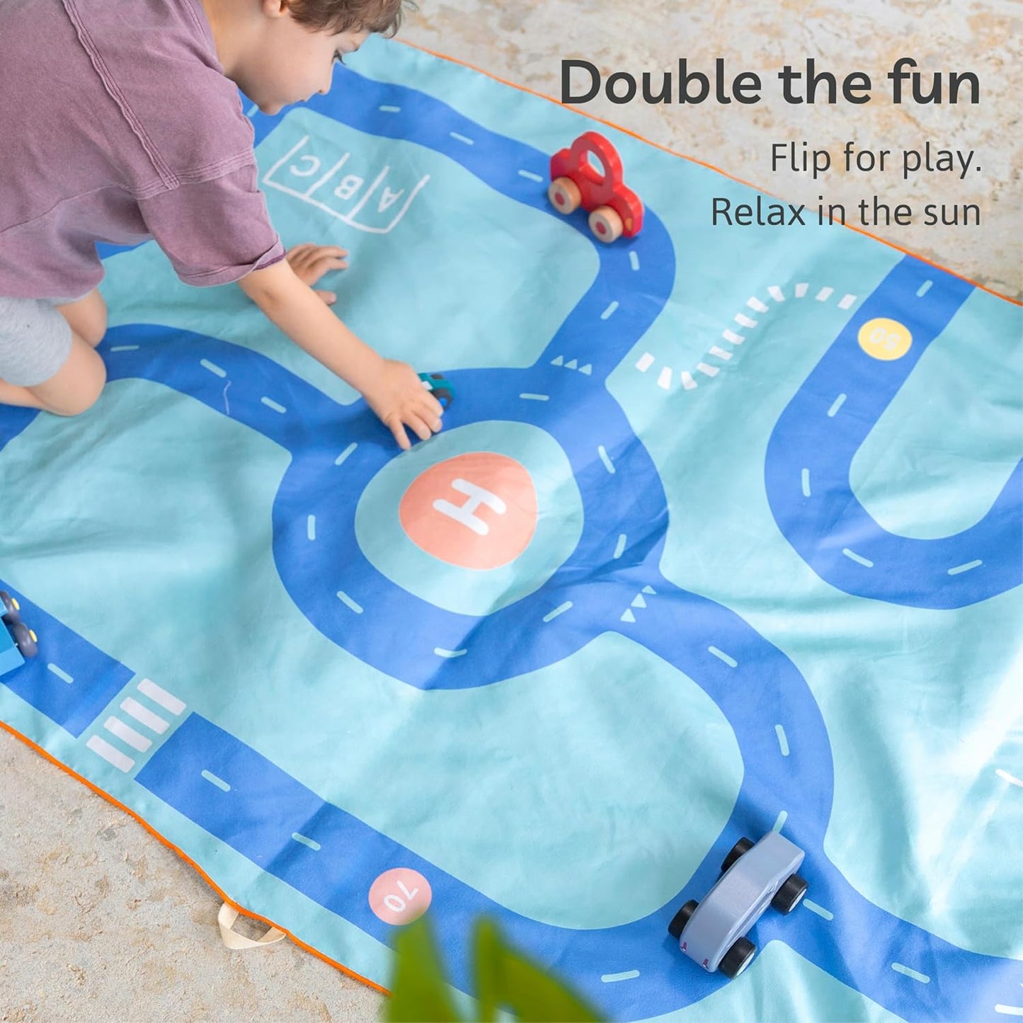 Strand- und Poolhandtuch für Kinder, Strasse L - 180 x 100cm