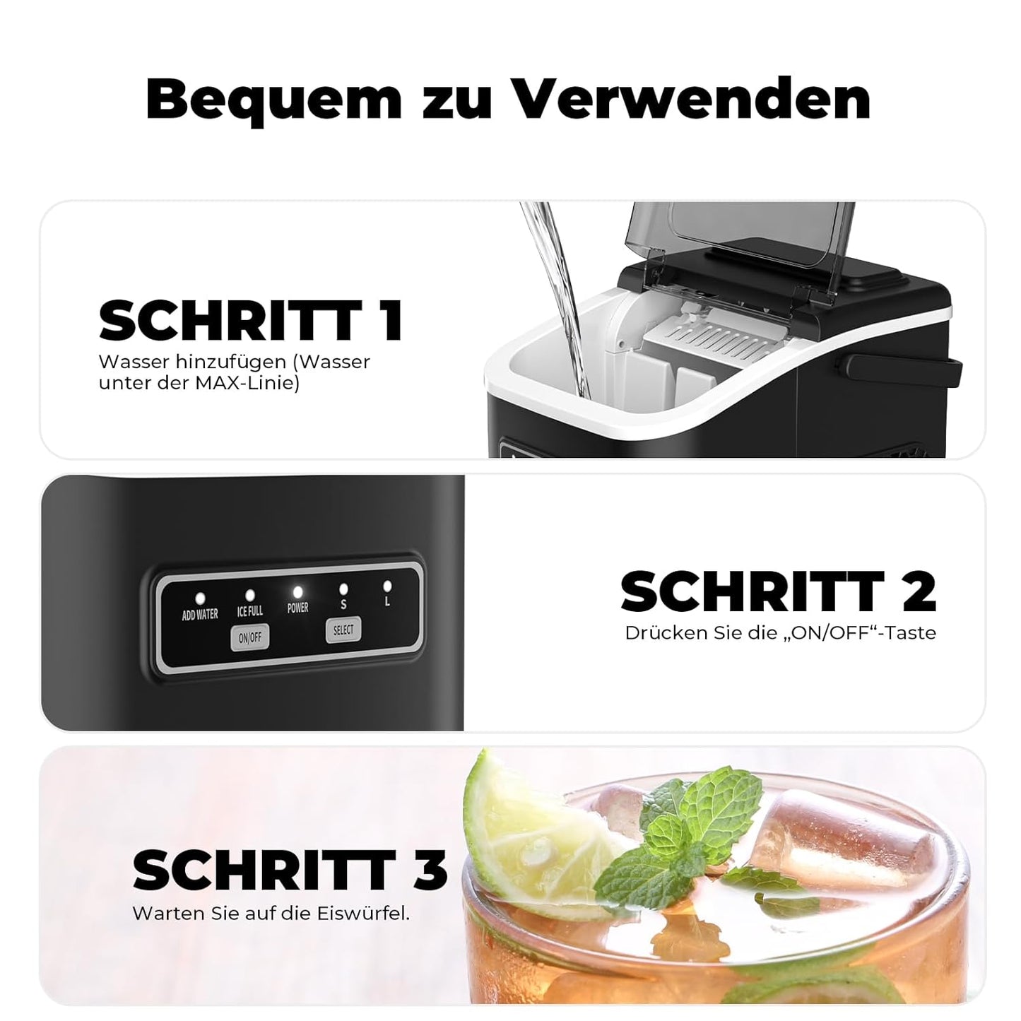 Eiswürfelmaschine mit Infrarot-Sensorsystem