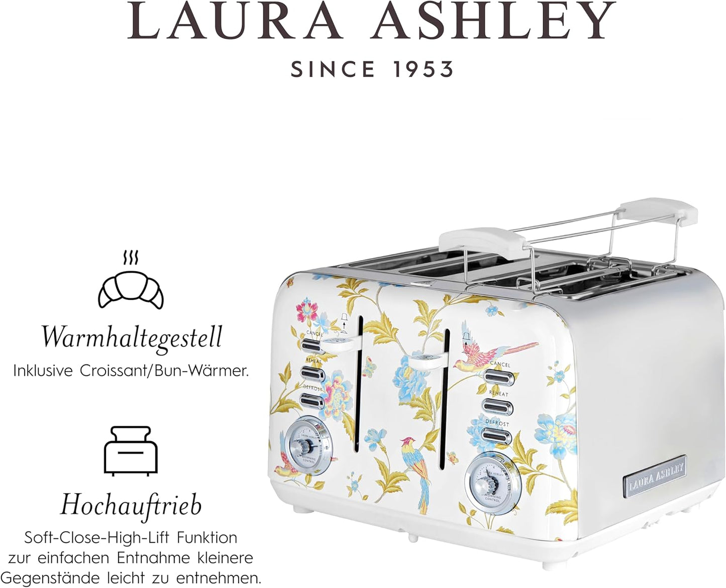 Elektrischer Wasserkocher und 4-Scheiben-Toaster Set, Elveden Weiss Elektrischer Wasserkocher und 4-Scheiben-Toaster