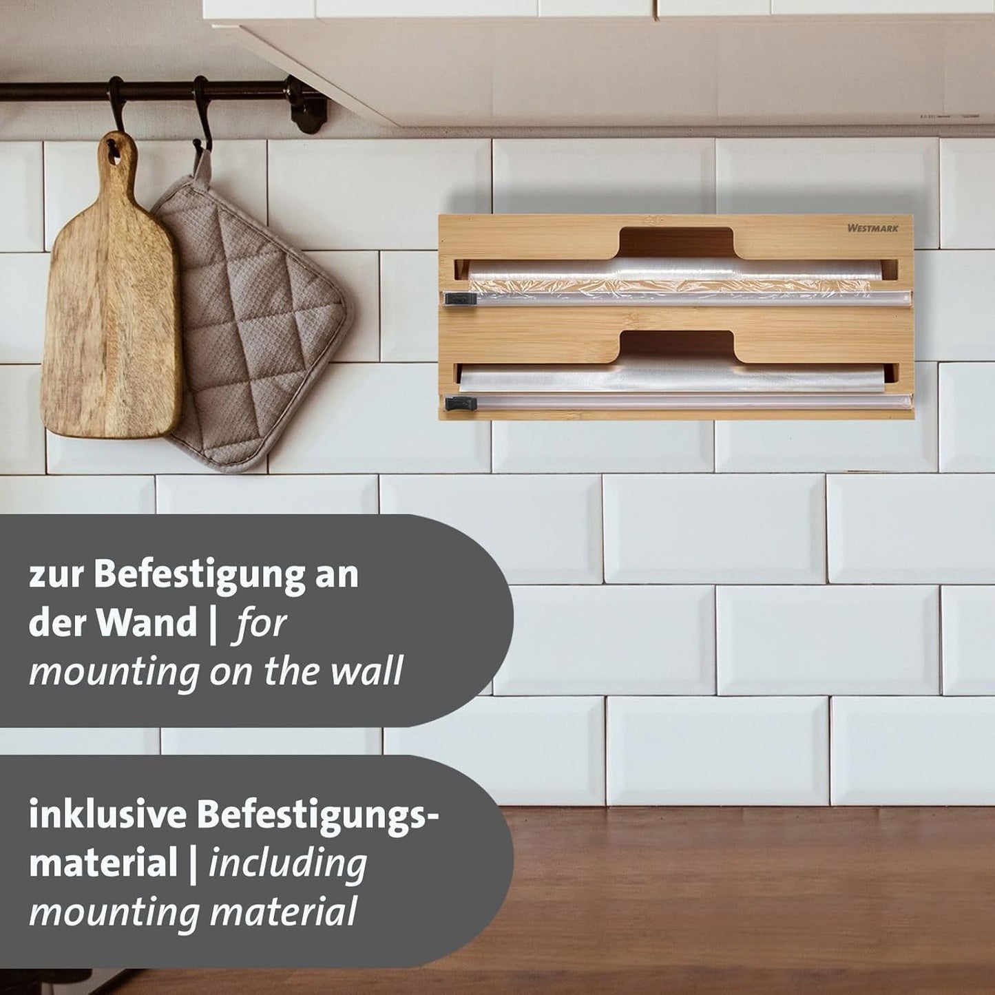 Folienspender mit Schneidvorrichtung, Braun