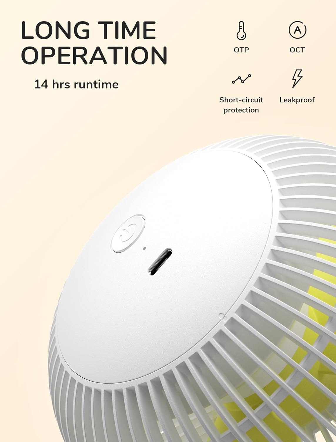 ‎Clip Fan Life1 Plus - Tischventilator mit Clip-Funktion, Milch Weiss