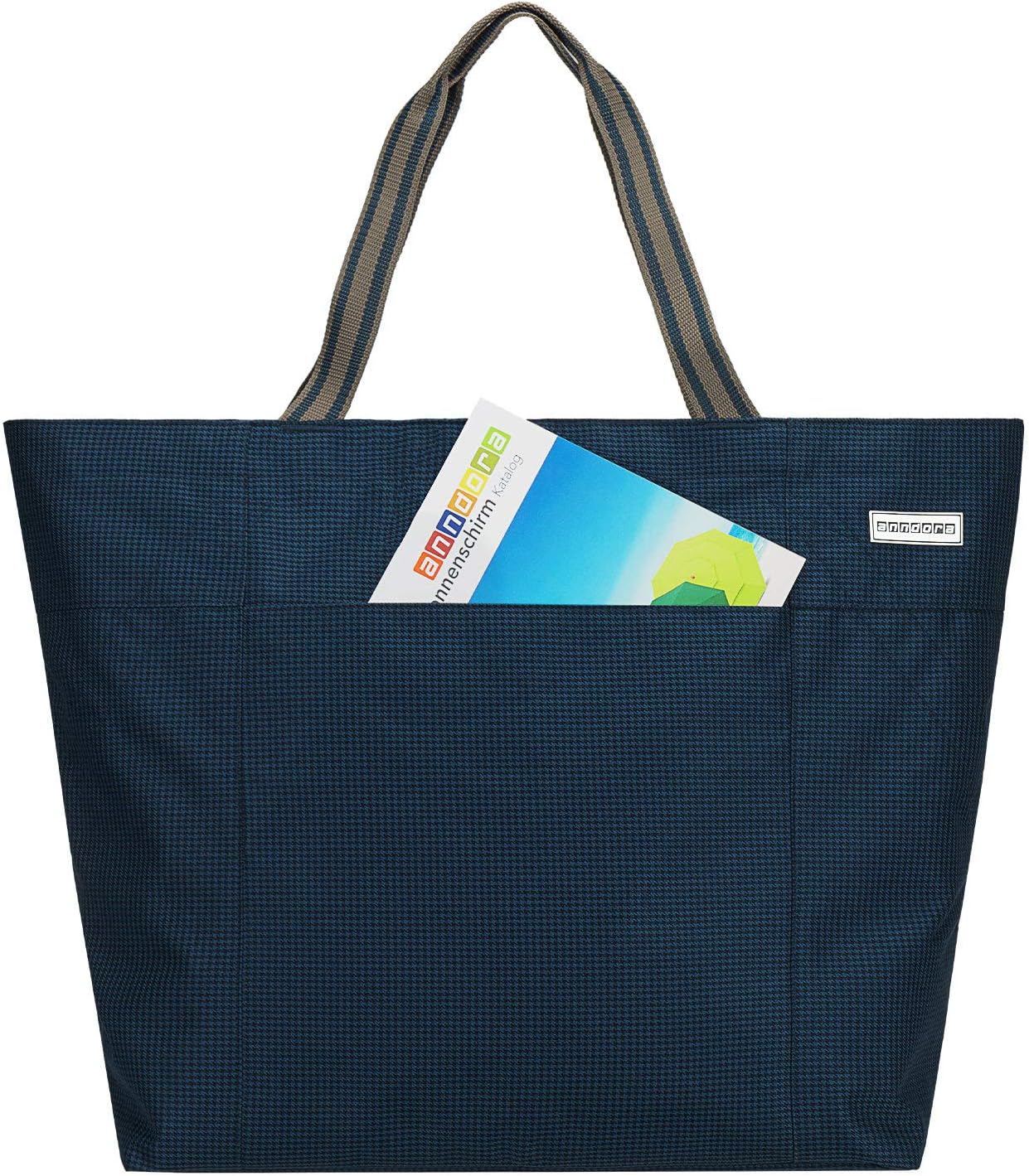 Strandtasche, Blau Hahnentritt