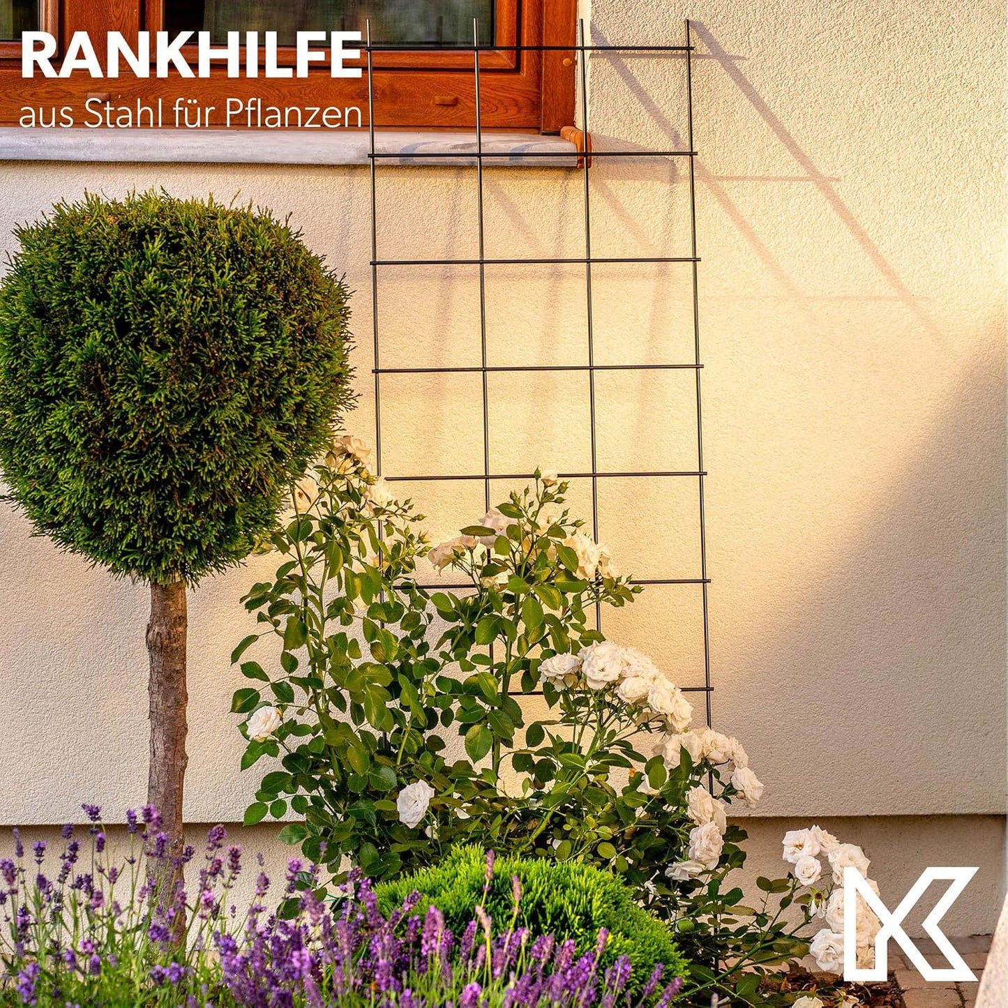 Rankhilfe aus Stahl für Kletterpflanzen, 45 x 150 cm, 45 x 150 cm